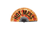 Wood Rocket Hot Mess Large Sized Folding Hand Fan Party Gifts and Novelties
